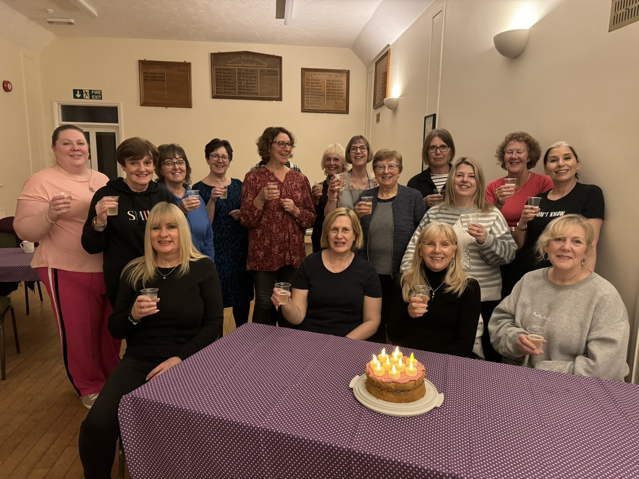 Group of women with cake